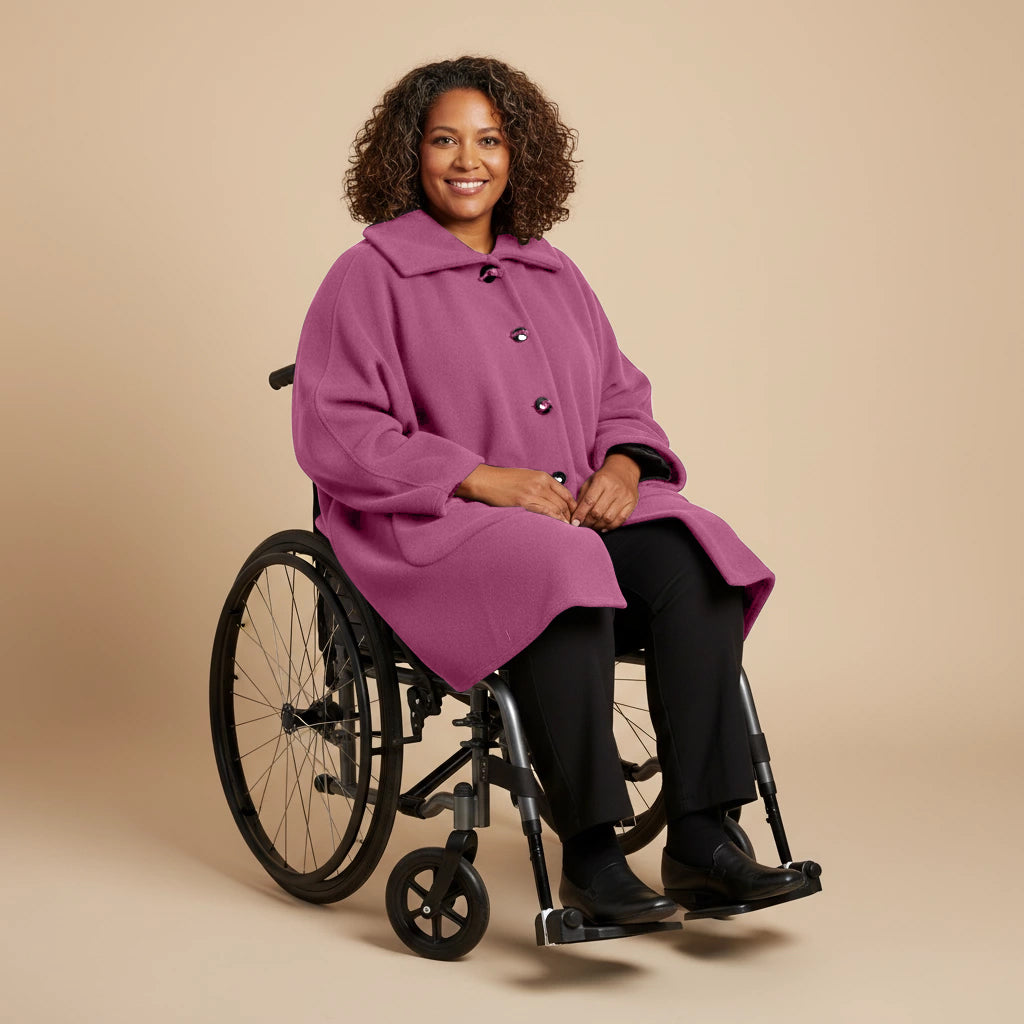 Warme Rolstoel Poncho van Zachte Fleece – Boris Industries