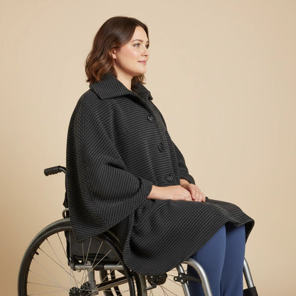 Warme Rolstoel Poncho van Zachte Fleece – Boris Industries