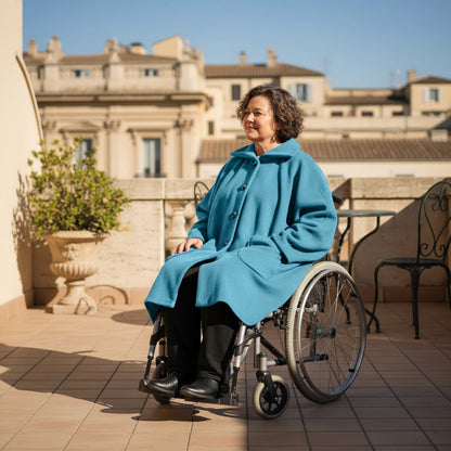 Warme Rolstoel Poncho van Zachte Fleece – Boris Industries