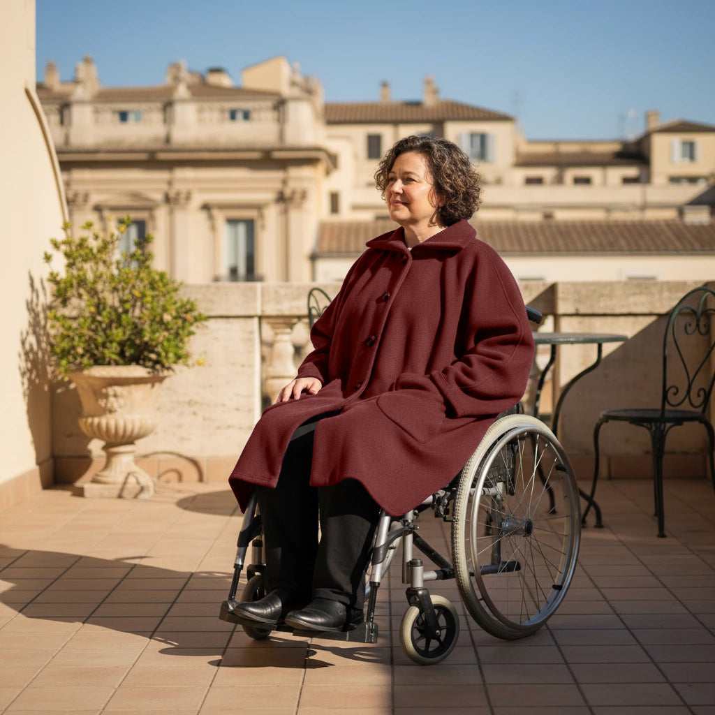 Warme Rolstoel Poncho van Zachte Fleece – Boris Industries