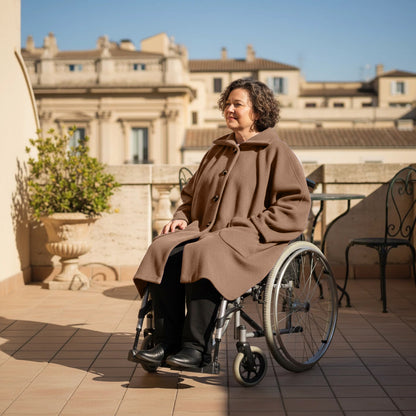 Warme Rolstoel Poncho van Zachte Fleece – Boris Industries