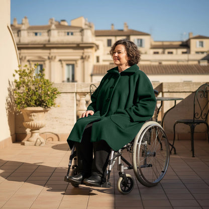 Warme Rolstoel Poncho van Zachte Fleece – Boris Industries