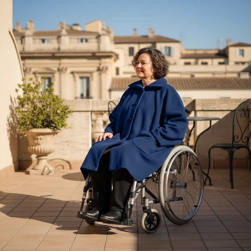 Warme Rolstoel Poncho van Zachte Fleece – Boris Industries