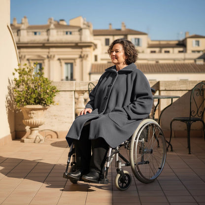 Warme Rolstoel Poncho van Zachte Fleece – Boris Industries