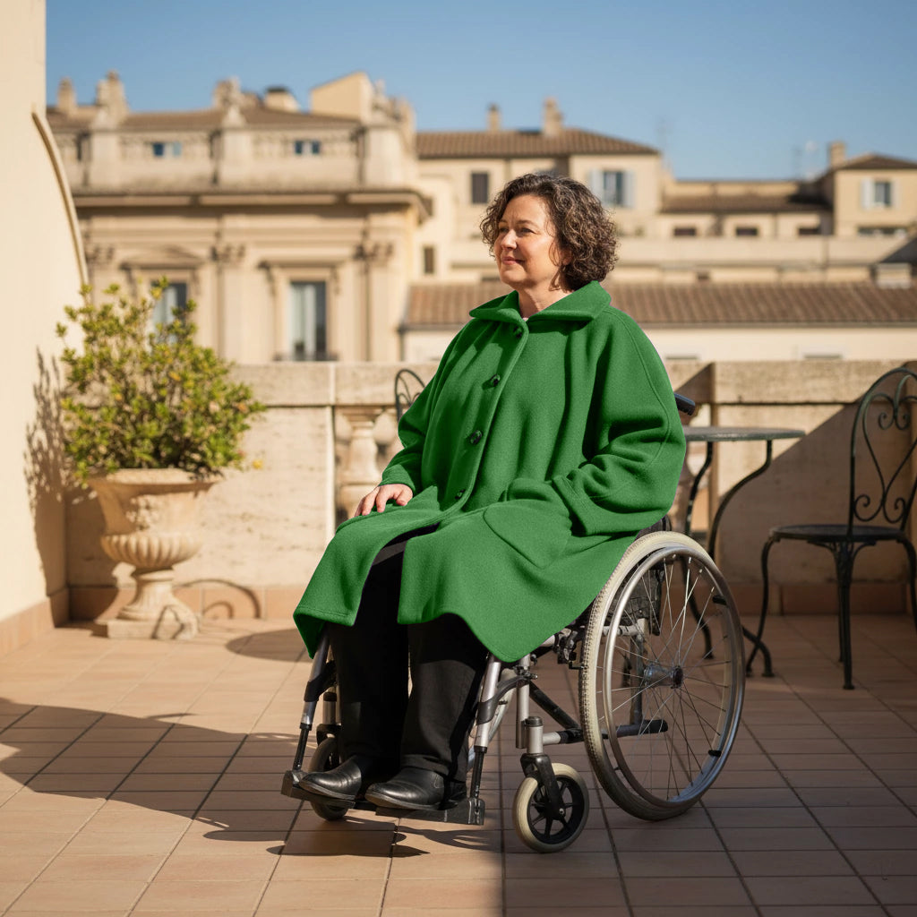 Warme Rolstoel Poncho van Zachte Fleece – Boris Industries