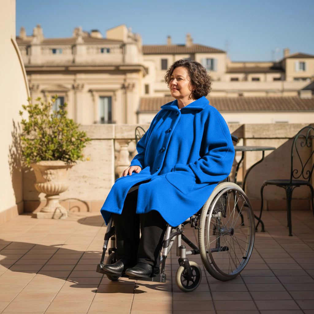 Warme Rolstoel Poncho van Zachte Fleece – Boris Industries