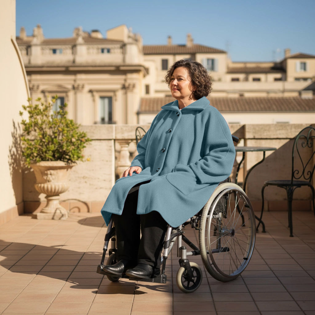 Warme Rolstoel Poncho van Zachte Fleece – Boris Industries