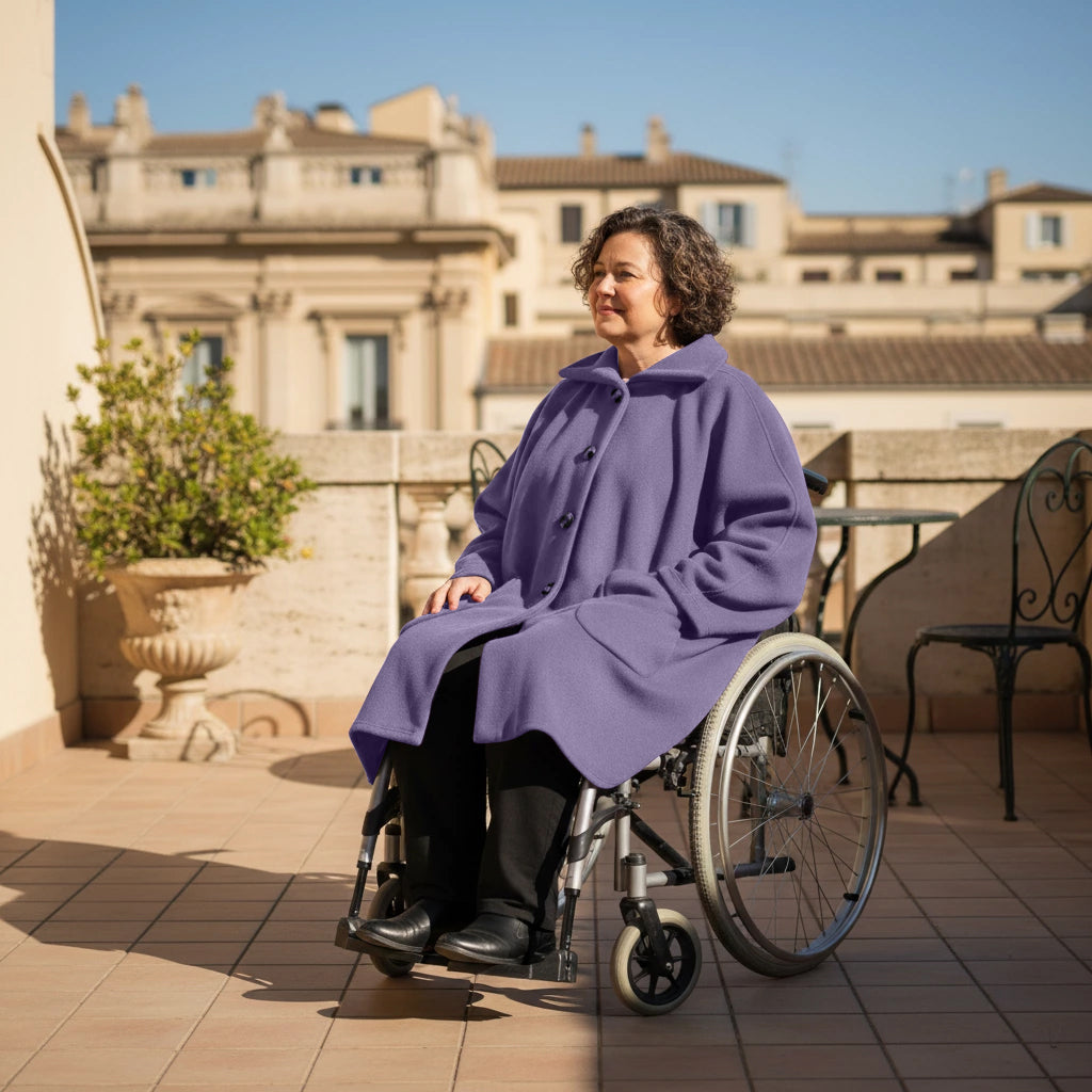 Warme Rolstoel Poncho van Zachte Fleece – Boris Industries