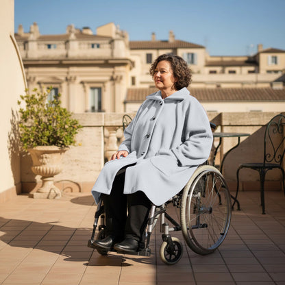 Warme Rolstoel Poncho van Zachte Fleece – Boris Industries