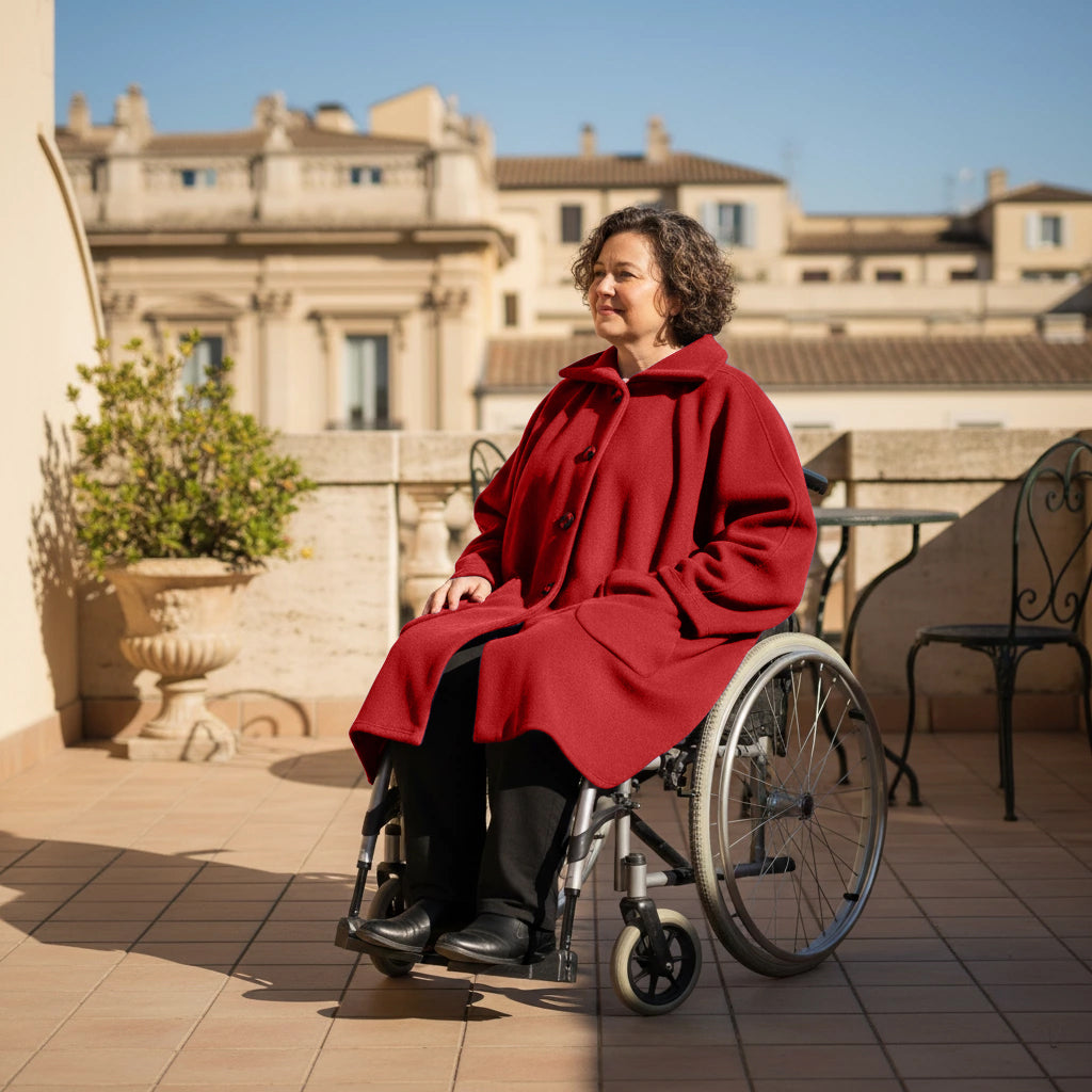 Warme Rolstoel Poncho van Zachte Fleece – Boris Industries