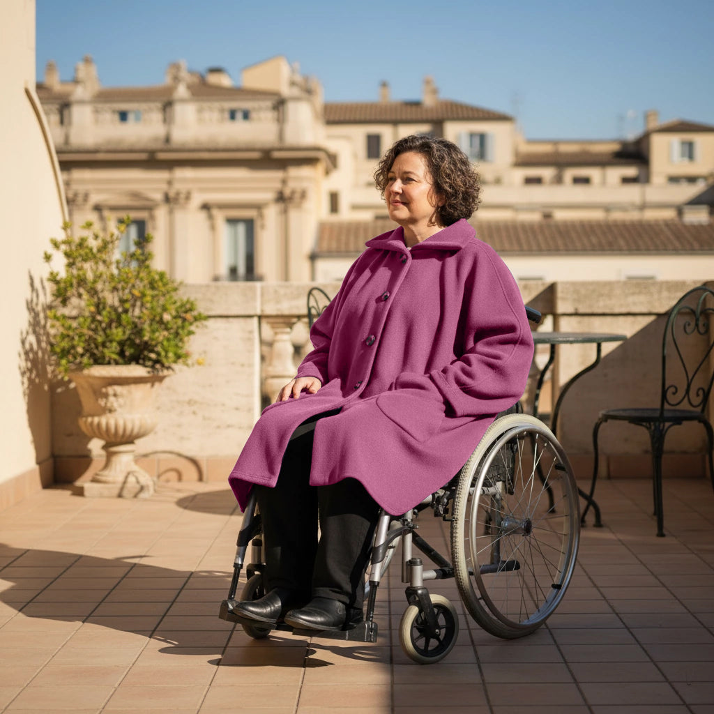 Warme Rolstoel Poncho van Zachte Fleece – Boris Industries