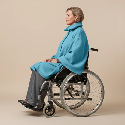 Warme Rolstoel Poncho van Zachte Fleece – Boris Industries