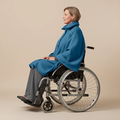 Warme Rolstoel Poncho van Zachte Fleece – Boris Industries
