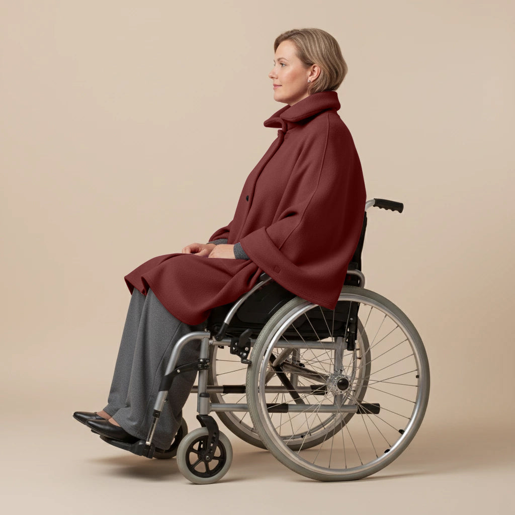 Warme Rolstoel Poncho van Zachte Fleece – Boris Industries