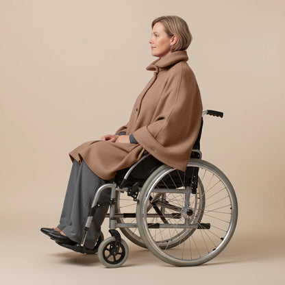 Warme Rolstoel Poncho van Zachte Fleece – Boris Industries