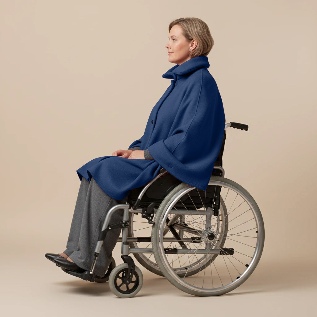 Warme Rolstoel Poncho van Zachte Fleece – Boris Industries