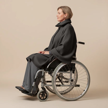 Warme Rolstoel Poncho van Zachte Fleece – Boris Industries