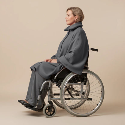 Warme Rolstoel Poncho van Zachte Fleece – Boris Industries