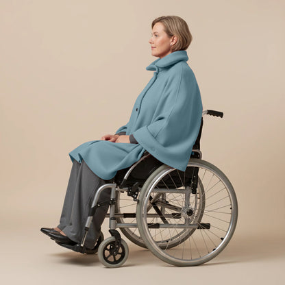Warme Rolstoel Poncho van Zachte Fleece – Boris Industries