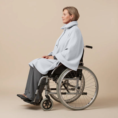 Warme Rolstoel Poncho van Zachte Fleece – Boris Industries