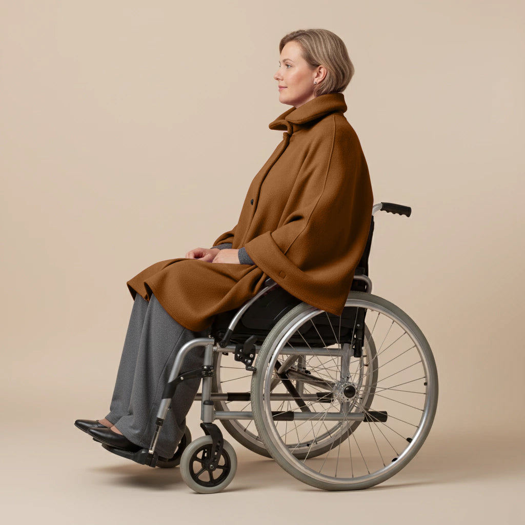 Warme Rolstoel Poncho van Zachte Fleece – Boris Industries