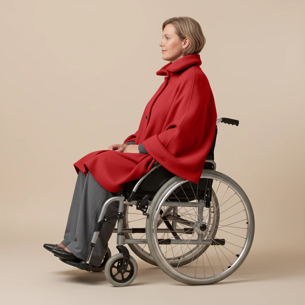 Warme Rolstoel Poncho van Zachte Fleece – Boris Industries