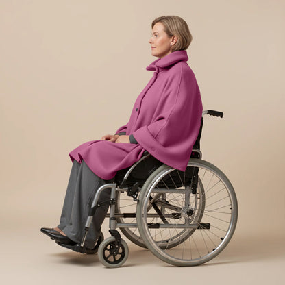 Warme Rolstoel Poncho van Zachte Fleece – Boris Industries