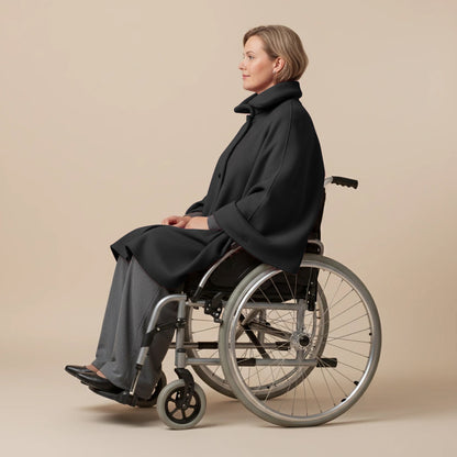 Warme Rolstoel Poncho van Zachte Fleece – Boris Industries