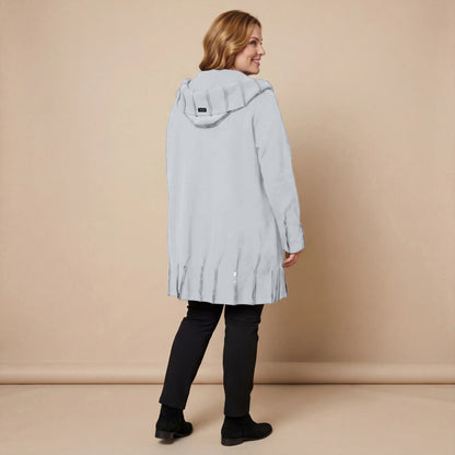 Jas van fleece met capuchonkraag & contrastnaden | Boris Industries