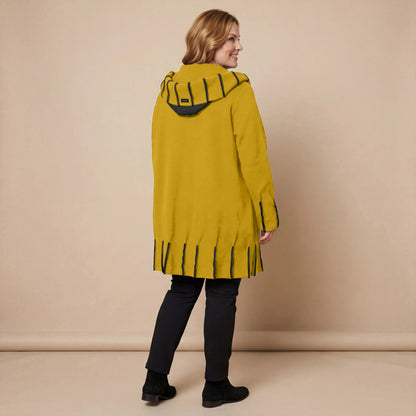 Jas van fleece met capuchonkraag & contrastnaden | Boris Industries