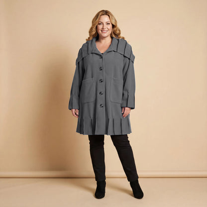 Jas van fleece met capuchonkraag & contrastnaden | Boris Industries