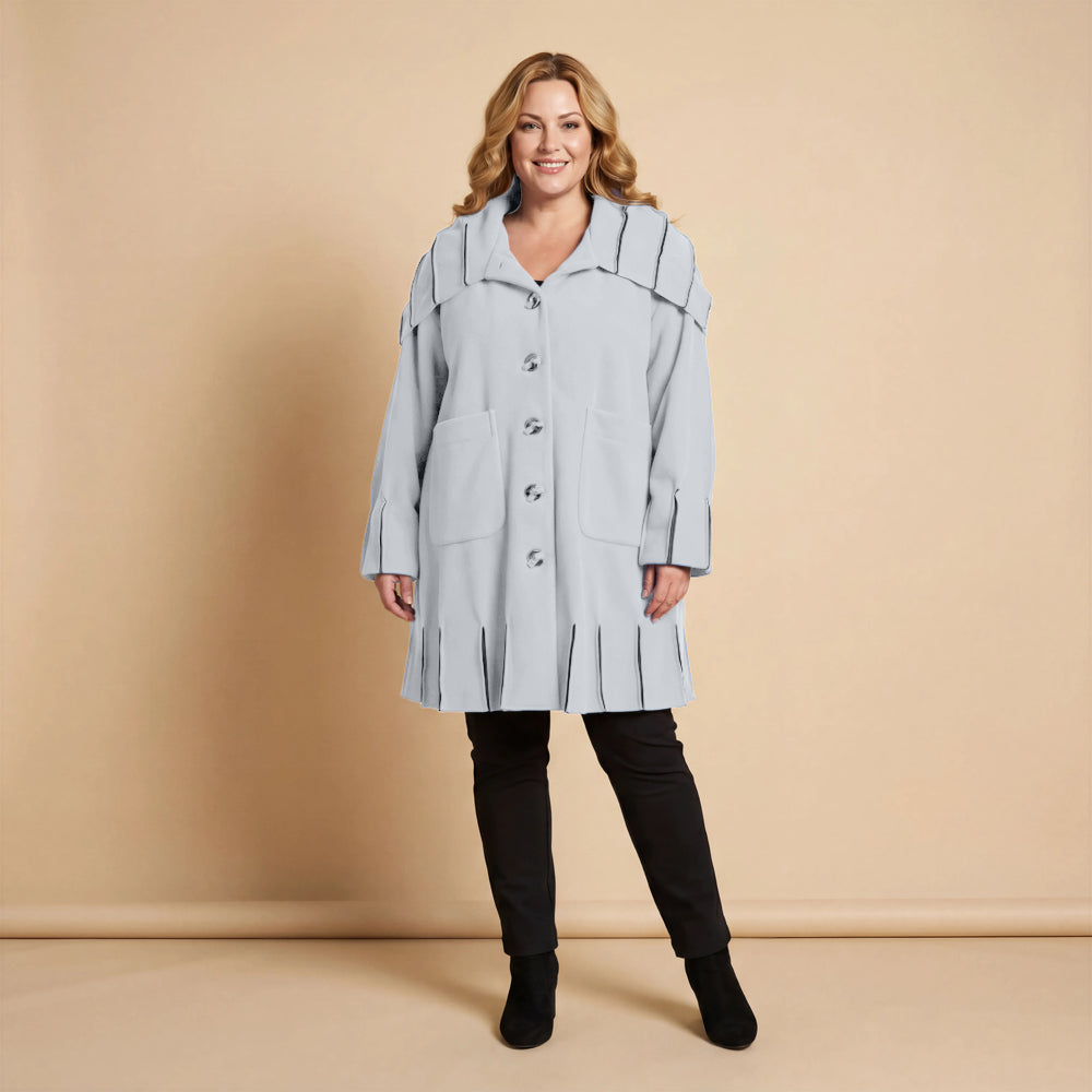 Jas van fleece met capuchonkraag & contrastnaden | Boris Industries