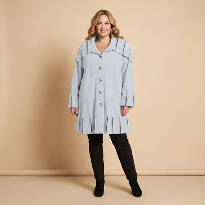 Jas van fleece met capuchonkraag & contrastnaden | Boris Industries