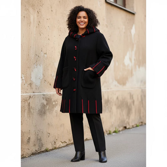 Jas met Capuchonkraag en Contrastnaden – Boris Industries