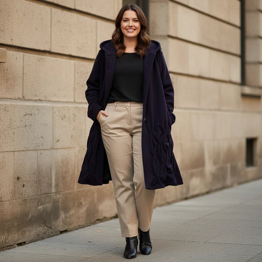 Jas A-Lijn Fleece Met Smockdetail En Capuchon – Boris Industries