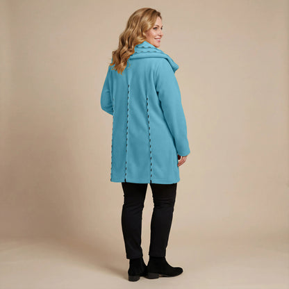 Jas 3/4 fleece met steekdetail en grote kraag – Boris Industries