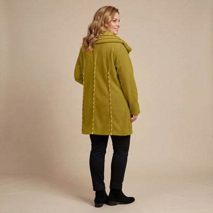 Jas 3/4 fleece met steekdetail en grote kraag – Boris Industries