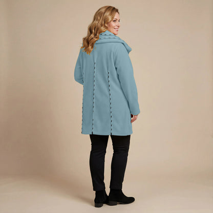 Jas 3/4 fleece met steekdetail en grote kraag – Boris Industries