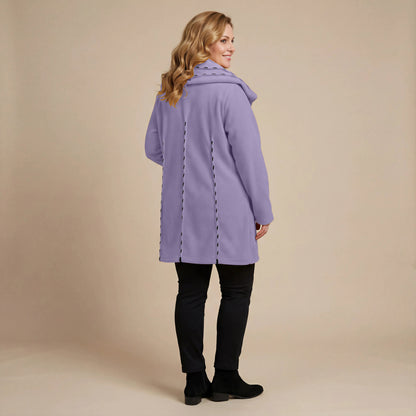 Jas 3/4 fleece met steekdetail en grote kraag – Boris Industries