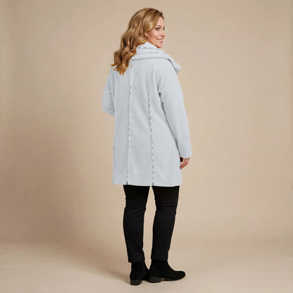 Jas 3/4 fleece met steekdetail en grote kraag – Boris Industries