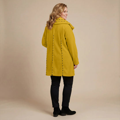 Jas 3/4 fleece met steekdetail en grote kraag – Boris Industries