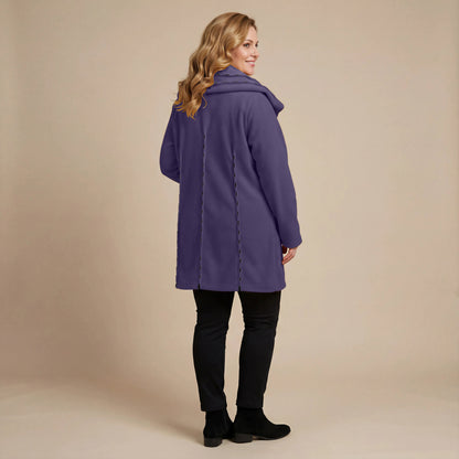 Jas 3/4 fleece met steekdetail en grote kraag – Boris Industries