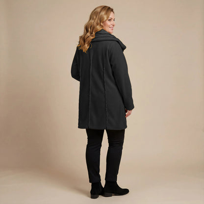 Jas 3/4 fleece met steekdetail en grote kraag – Boris Industries