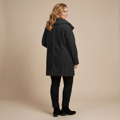 Jas 3/4 fleece met steekdetail en grote kraag – Boris Industries