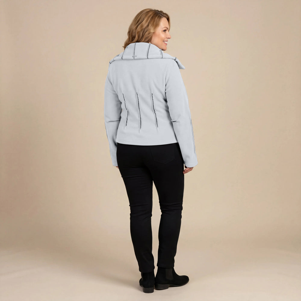 Boris Industries Giacca in Fleece con Cuciture Colorate