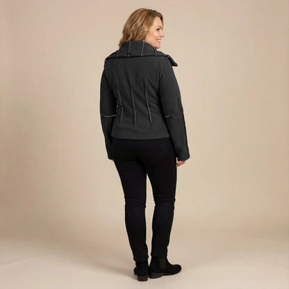 Boris Industries Giacca in Fleece con Cuciture Colorate