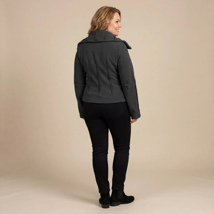 Boris Industries Giacca in Fleece con Cuciture Colorate