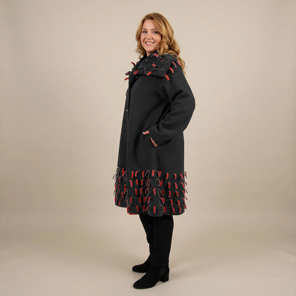 Boris Industries Giacca in Fleece con Strisce