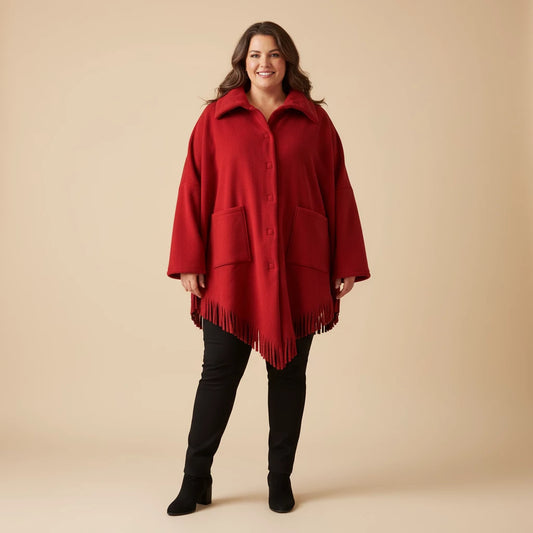 Fleece Ponchojas Met Franjes – Boris Industries