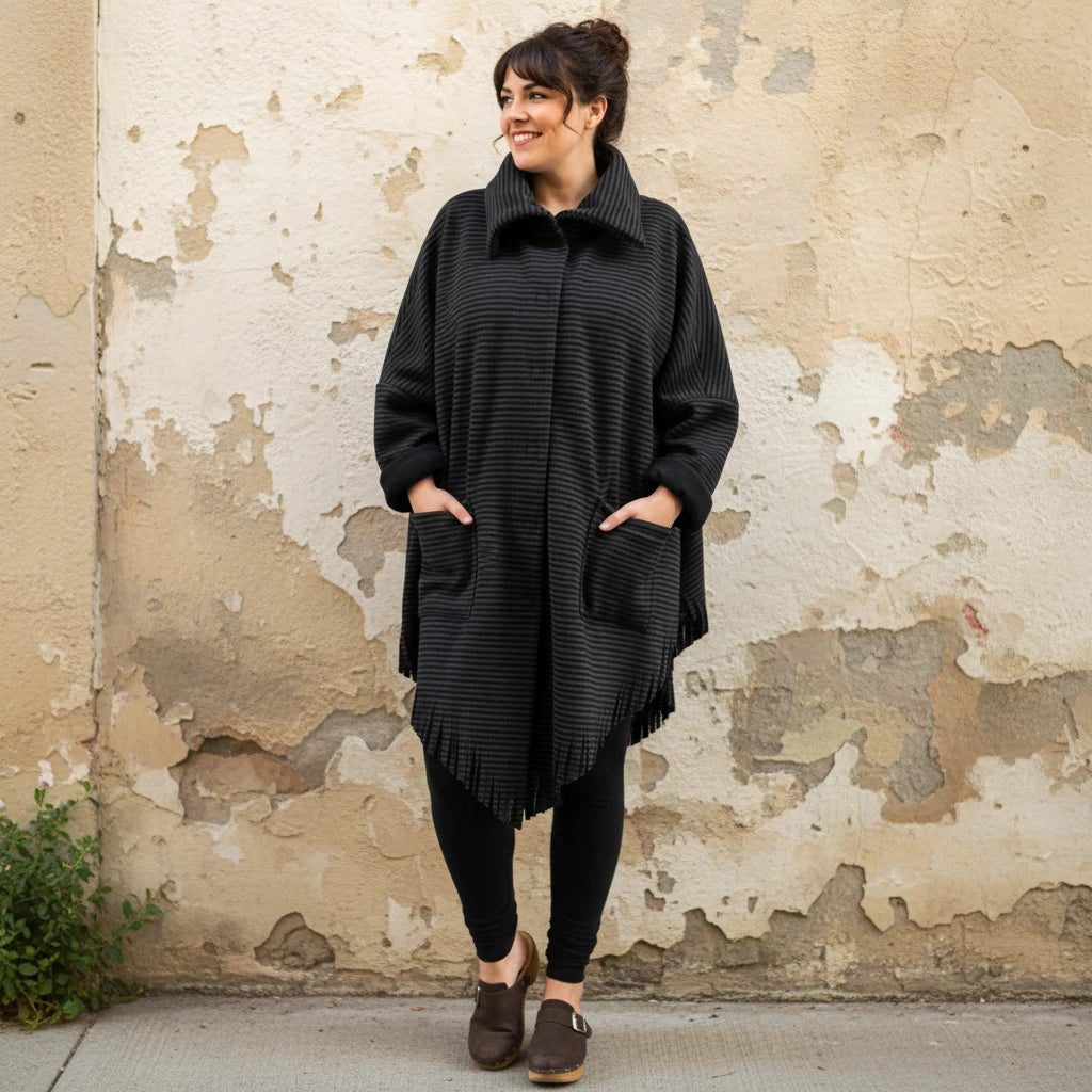 Fleece Ponchojas Met Franjes – Boris Industries